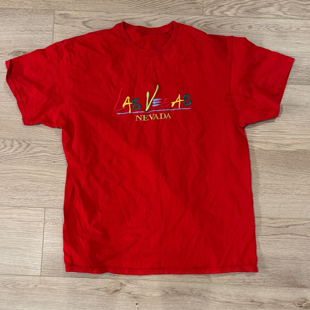 Red Las Vegas Vintage Graphic T-Shirt